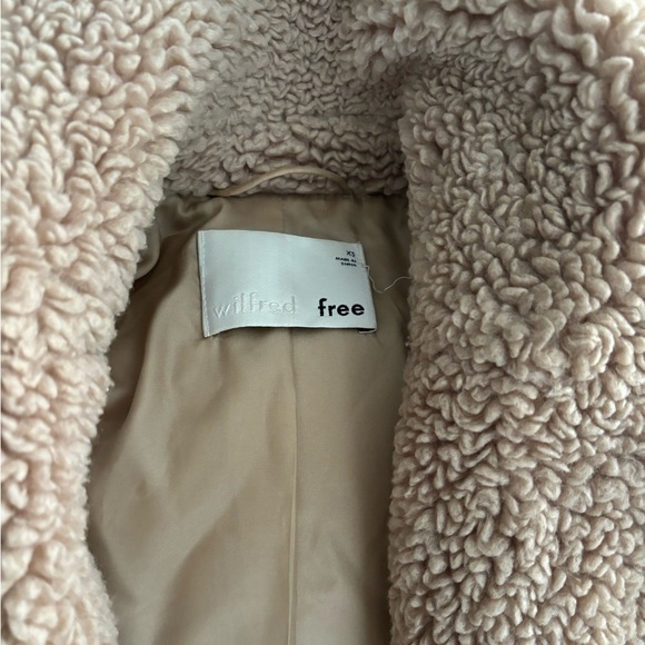 Lightly worn Wilfred Free teddy bear coat in brown/tan - Picture 2 of 4